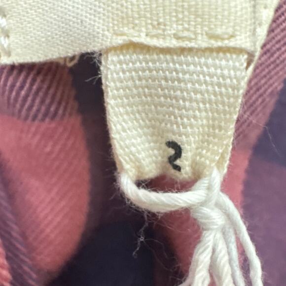 Sundry Women's 3/4 Button Shirt Brushed Cotton Plaid Pink Blue Size (M) Elevated - Picture 7 of 7